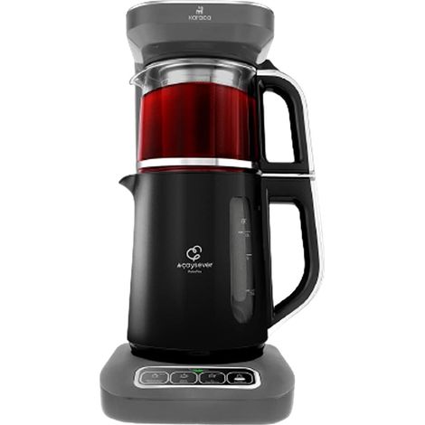 Theiere Electrique Automatique, Machine à Café Filtré, Bouilloire à Thé, Theiere avec Infuseur, 2500W, Gris Espace (1/5)