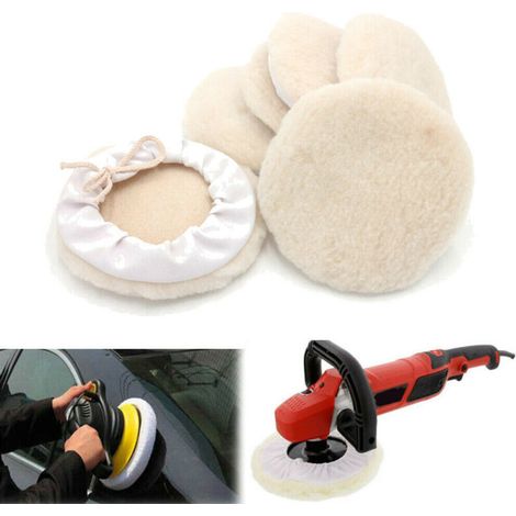 Juego de 6 almohadillas de pulido de 7 pulgadas para capós de coche, pulidora de lana, reparación de carrocería y taladro. -Crezuo
