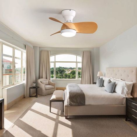 Ventilatore da soffitto Ø58 cm con luce LED 18 W, motore DC reversibile, 6 velocità, telecomando, timer 1/4/8 h (1/5)