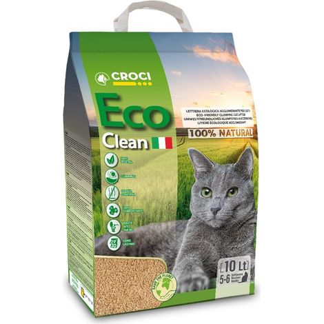 Litière Agglomérante pour Chat, Se Jette dans Les Toilettes, 100% Végétale, Sable Anti-Odesur Longue durée (1/5)