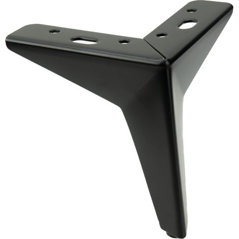 Pata de mueble estrella, negro mate, altura 13 cm (1/5)
