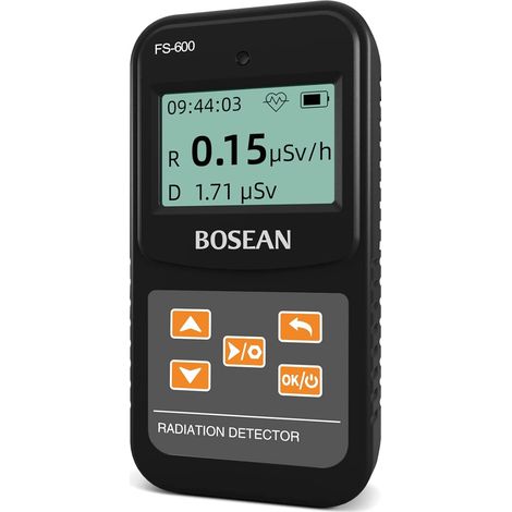 Dosimètre nucléaire portable GROOFOO, compteur Geiger rechargeable avec écran LCD et courbe graphique, détecteur de rayonnements bêta, gamma et rayons X pour usage personnel (1/5)