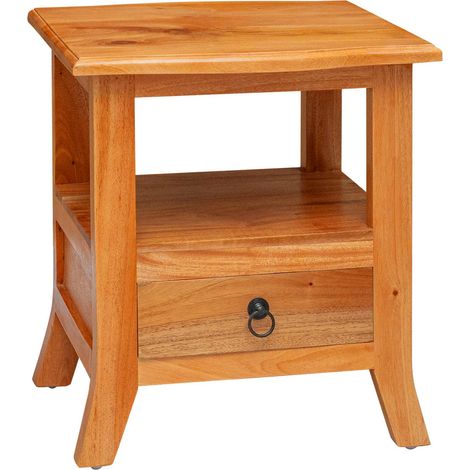 Table de chevet avec tiroir Naturel 40 x 40 x 45,5 cm vidaXL