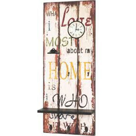 Garderobe murale coloris noir - Dim : L 40 x P 14 x H 100 cm - PEGANE -