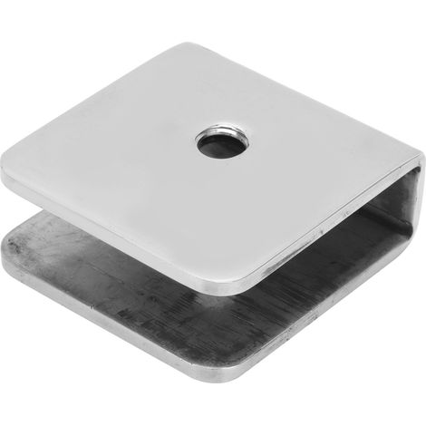 Quadratische Glasbefestigungsklammer (45 x 48 mm) für Badezimmertüren, geeignet für 8–12 mm Glas (1/5)