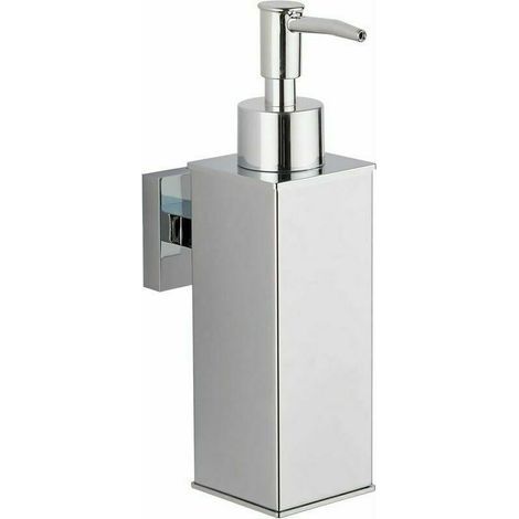 Wall-mounted soap dispenser in 304 stainless steel for interior decoration (chrome) (1/5)