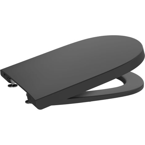 Abattant et siège de toilettes à fermeture amortie – Collection MERIDIAN – Roca - A801F92081 – Couleur :noir mat (1/4)