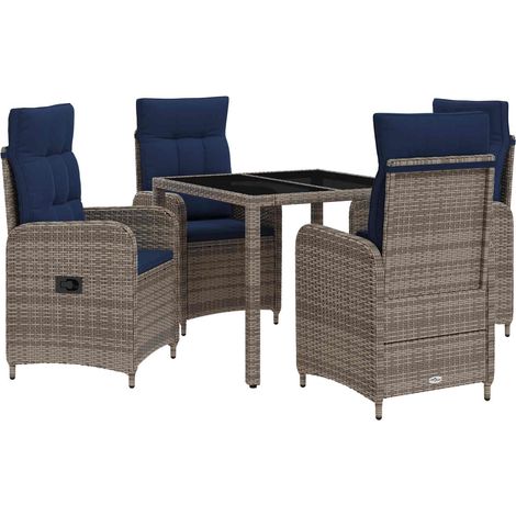 Maison Exclusive - Set da pranzo per esterni 5 pz polyrattan (1/5)
