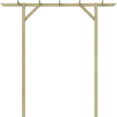 INLIFE Pergola de jardin 200 x 40 x 205 cm Bois (1/5)