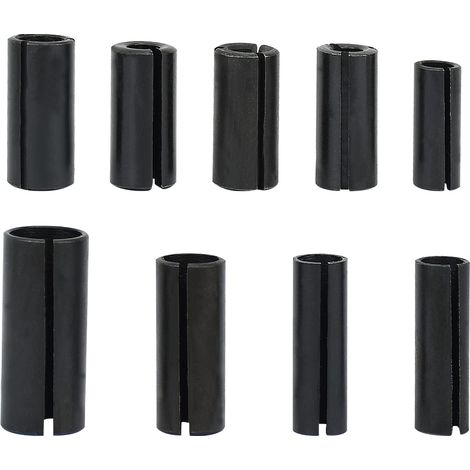 9 Pièces Adaptateurs de collet de mandrin, fraise à bois Adaptateur de collet de mandrin, Fraise Conversion Bois Routeur Bit Bois Fraisage Split Bushing Machine De Gravure Trimming Outils (1/5)