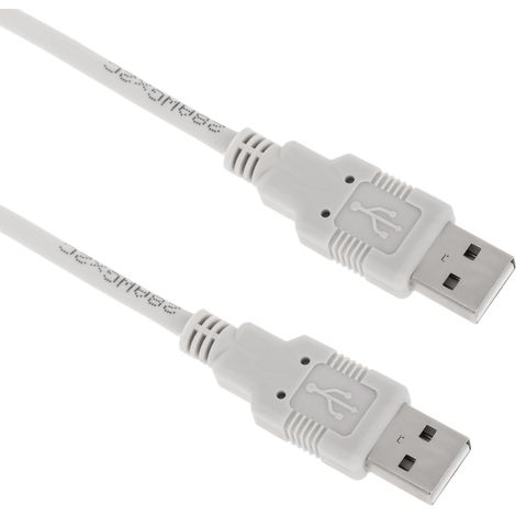 BeMatik - Câble USB 2.0 A mâle vers USB A mâle 1 m gris (AM/AM) (1/5)