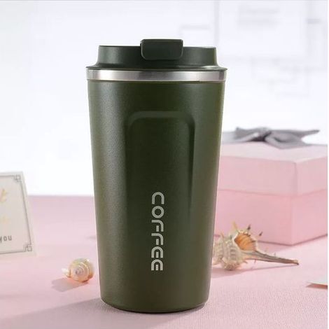 Tasse Isotherme - Double Paroi - 380 Ml - Pour Café Et Boissons Chaudes - 1 Pièce (1/2)