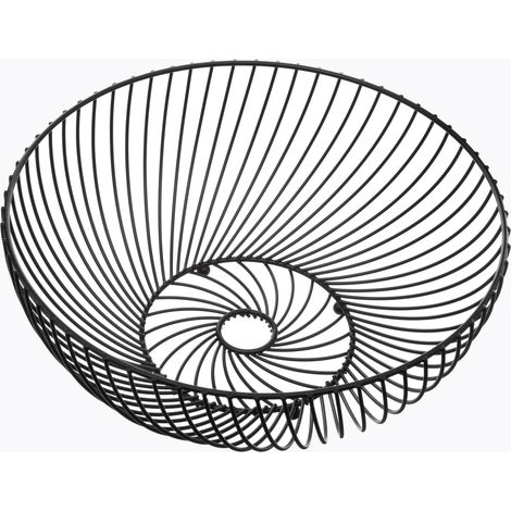 Cesta de metal trenzado 30cm negro - 5five (1/5)