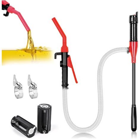 1 Pompe Électrique Transfert Portable, Débit 2,4 GPM, Tuyau 16 Pouces, Pour Diesel Essence Eau (1/5)