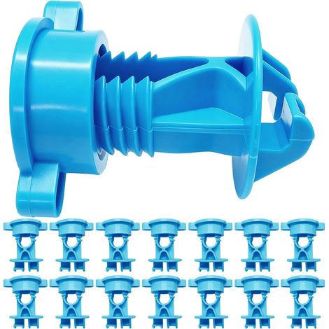 Isolateurs de Clôture Électrique 50 Pcs Clip Plastique Bleu Clair Rainure 12 MM Maintien Fil Poteau T pour Clôture Agricole et Élevage Accessoire Électroniques (1/5)