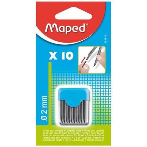 Inserti per bussola - grafite 2 mm, 10 pezzi con mappatura