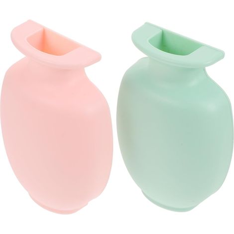 Lot de 2 pots muraux réutilisables en silicone pour petites plantes et fleurs, chambres salons (1/5)