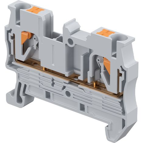 Bornier à ressort PT4 (montage sur rail DIN) — Connecteur modulaire à insertion directe, sans outil (lot de 10 pièces)