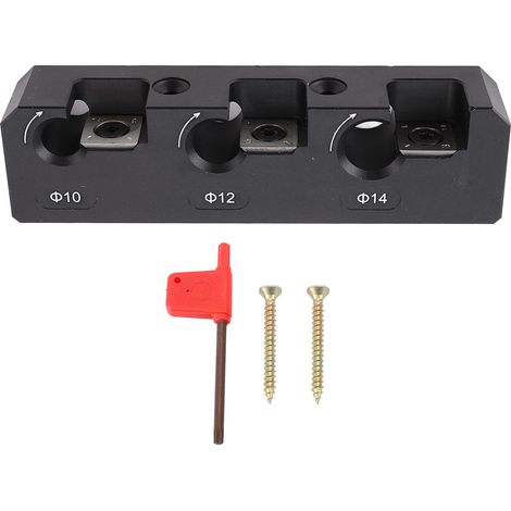 Kit gabarit fabricant chevilles 10/12/14mm aluminium – Coupeur chevilles projets menuiserie, menuiserie (1/5)