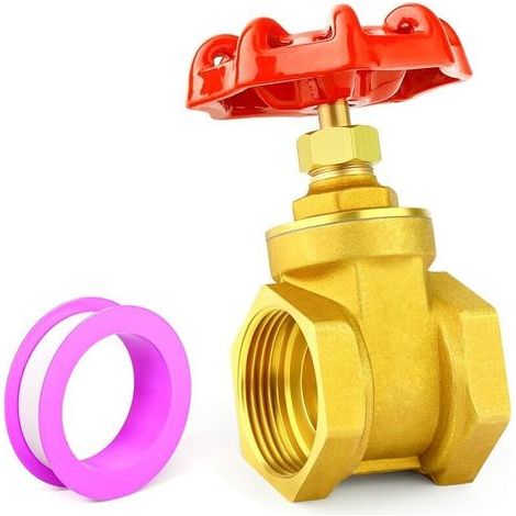 Messing-Absperrschieber mit Rändelradgriff, robustes 1"-BSP-Innengewinde für Wasser-, Öl-, Gas- und Industrieinstallationen (1/5)
