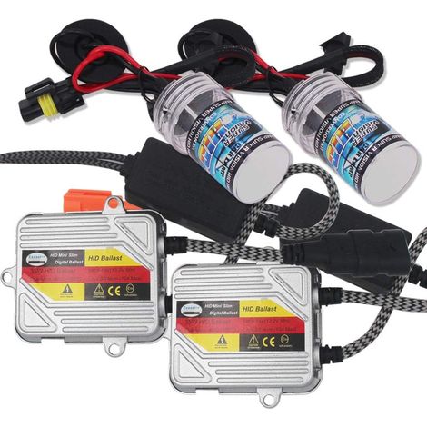 Kit de conversion H7 HID avec 2 ampoules xénon blanches 6000K et 2 ballasts 35W 12V (1/5)