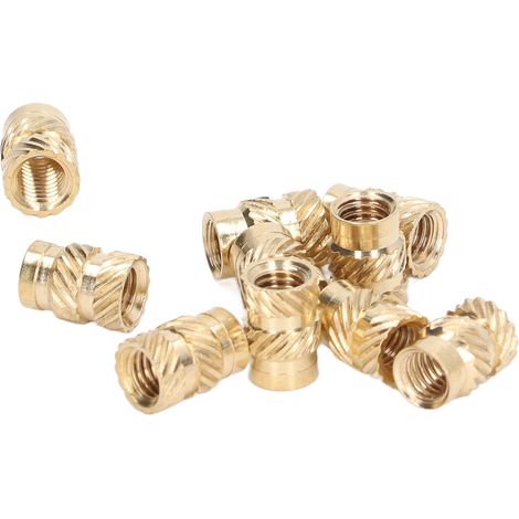 100 inserts filetés moletés en laiton résistants à l'usure, anticorrosion et sans bavures pour imprimante 3D M3x4x4,2 (1/5)