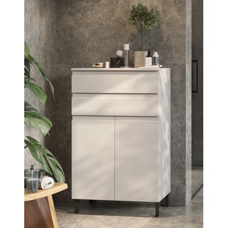 Meuble haut de salle de bain moderne gris cachemire Salsa (1/5)