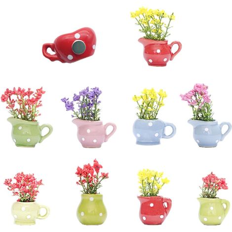 Aimants en Verre Plusieurs Styles Surface Lisse et Finition Lot de 10 et Design Plante Décor Créatif pour Réfrigérateur Cuisine Banquets de Pendaison de Crémaillère (1/5)