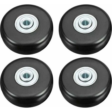 Suitcase Wheels, Luggage Repair Wheels, Heavy Duty 50mm Silent Rubber Swivel Wheels, Replacement Transport Wheels, 4PCS for Suitcases/Luggage/Backpacks/Travel (1/4)
