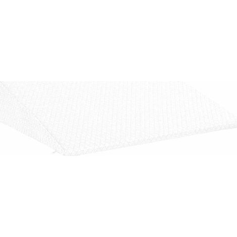 Coussin d'angle blanc, dimensions : 69 x 64 x 19 cm, mousse à mémoire de forme. (1/5)