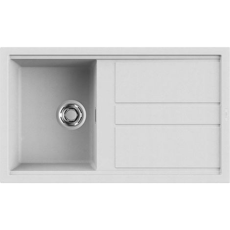 Lavello Elleci Incasso 1 vasca 86x51 Best 400 Granitek Bianco LGB40068 (1/5)