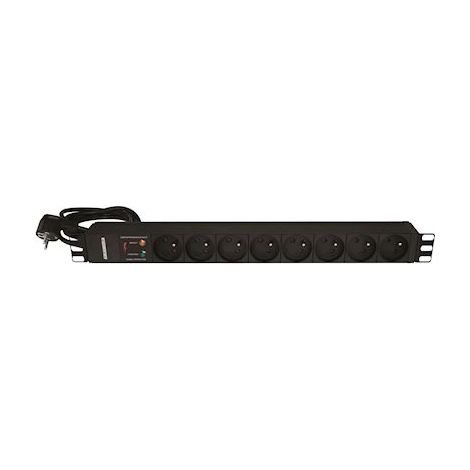 bandeau 19 pouces - 8 prises ute - avec parasurtenseur - gigamédia b8pps
