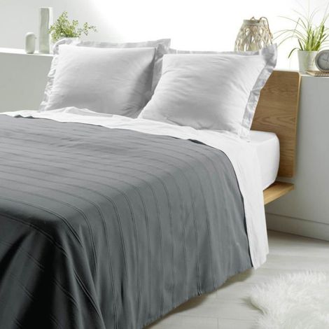 1 Couvre lit, 100% coton tissé, 195 gr/m2, ourlet fini, 180x220 cm, chambre style Maison de Famille