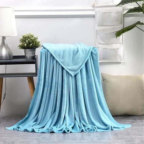 Couverture En Fausse Fourrure - 100 x 70 cm - Molleton Corail - Pour Canapé Lit Décoration Intérieure - 1 Pièce (1/3)