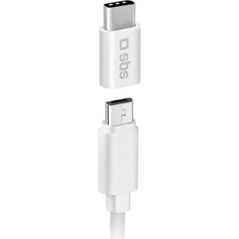 SBS Adattatore Micro Usb Femmina A Type-C Maschio Per Caricabatterie (1/4)