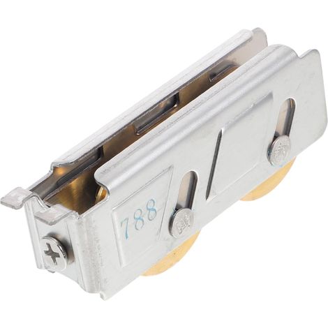 Roulettes de Remplacement pour Porte Coulissante 2 Pièces à Double Roue Acier Inoxydable, Rainure 7, 9mm, Roulement à Bille, pour Portes de Placard et Patio (1/5)
