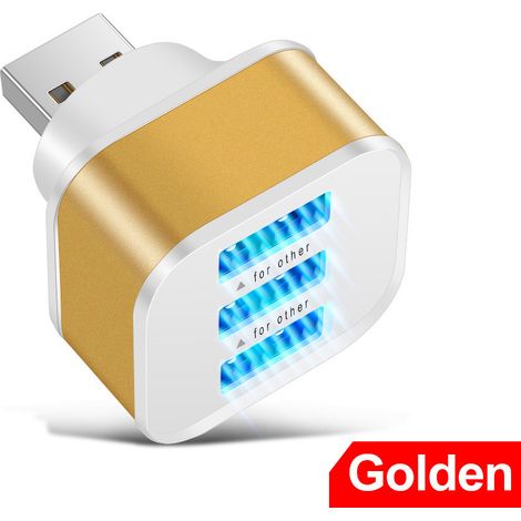Hub USB 2.0 à 3 ports, adaptateur USB 1 vers 3(L37) (1/5)