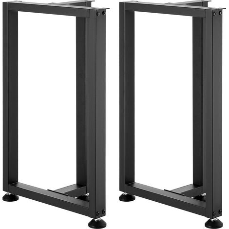 Pieds de table, 740 x 450 mm (H x L), pieds de meubles carrés en acier en forme de T, conception modulaire, montage facile, charge maximale de 1000 kg, robustes, pour bureau, table à manger, établi, l (1/5)