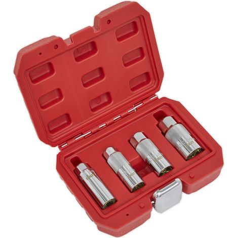 Sealey Magnetic Spark Plug Socket Set 3/8""Sq Drive 4pc AK65561