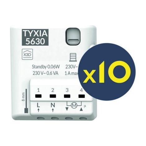 Eco Pack Tyxia 5630 x 10 Récepteurs micromodules radio pour volets roulants - Delta Dore 6351447