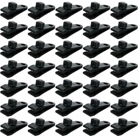 Lot De 30 Clip De Bâche Tente, Pince Pour Bâche De Verrouillage, Pince Pour Bache Pince Pour Auvent Fixation Bache Camping Toile Ombrage Bache De Piscine (1/5)