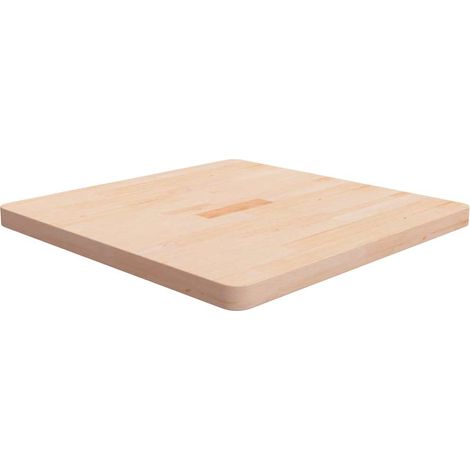Tablero de mesa cuadrada madera de roble sin tratar 70x70x4 cm vidaXL