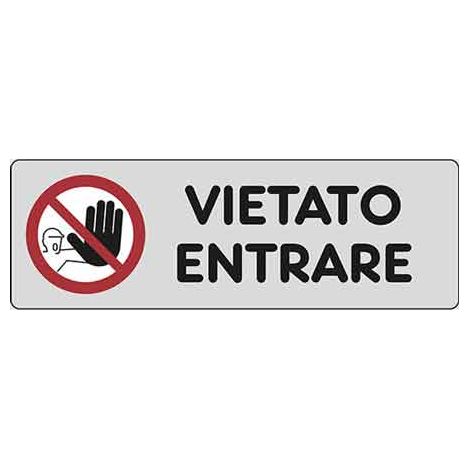 ETIQUETA 'PROHIBIDO EL PASO' 15x15 cm
