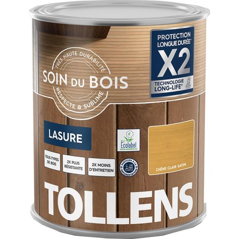 Lasure Ultra Résistante Adhérence Renforcée Protège et Décore Protection Anti-UV Technologie Satin Chêne Clair 1 L (1/5)