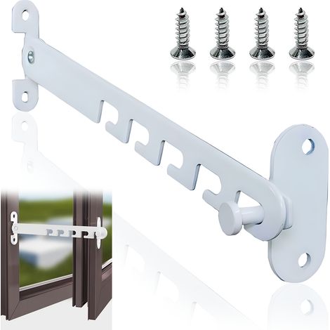 Fensterkippregler - Métall Carbone Renforcé - Pour Fenêtres À Battant Et À Oscillo-Battant - Réglage Précis De L'Angle D'Ouverture - 1 Pièce (1/5)