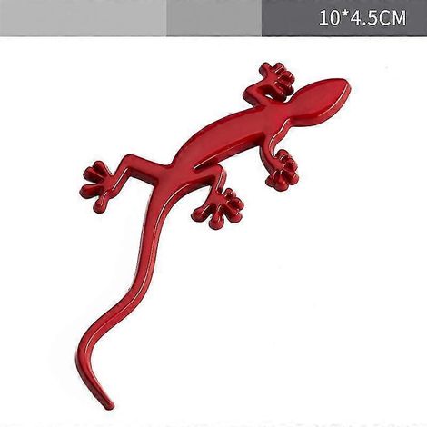 Autocollants pour voiture Petit Gecko Autocollants de voiture Gecko décoratifs amusants Logo de voiture personnalisé Logo de queue - Gecko rouge [gauche] (1/5)