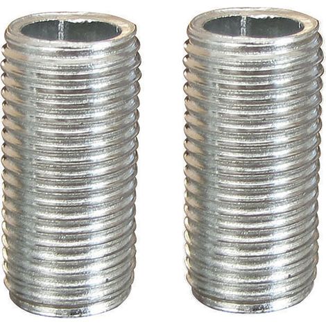 CENTRALE BRICO Lot de 2 tubulures TIBELEC, acier, gris (1/2)