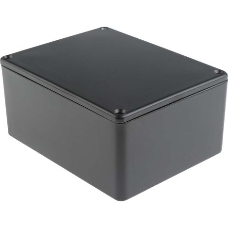 Boîtier RS PRO en Fonte d'aluminium, 114.7 x 89.7 x 55.1mm, Noir, Blindé ( Prix pour 1 ) (1/3)