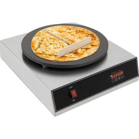 Piastra elettrica per crêpe, 2800W, 220V, piastra di cottura da 40 cm, rivestimento antiaderente, display digitale. (1/5)