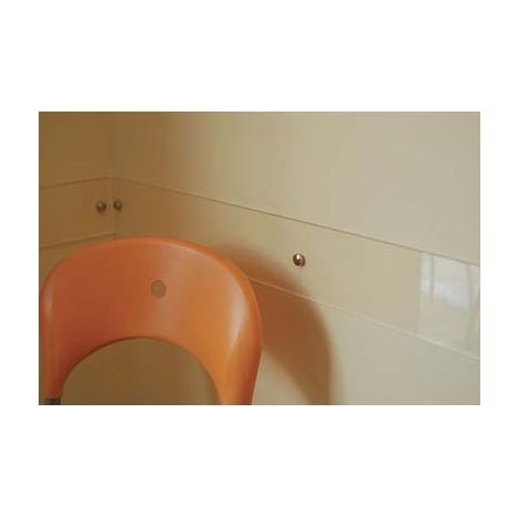 PARACOLPI BATTISEDIA VETRO SINTETICO - POLISTIROLO TRASP. CM 80X12 CON FORI +TASSELLI- 5 pezzi